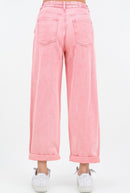 pink barrel jeans