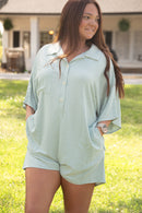 Green Loose Romper