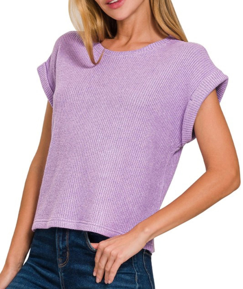 Lavender Cropped Sweater