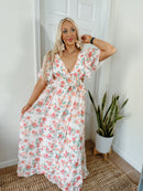 White & Pink Maxi Floral