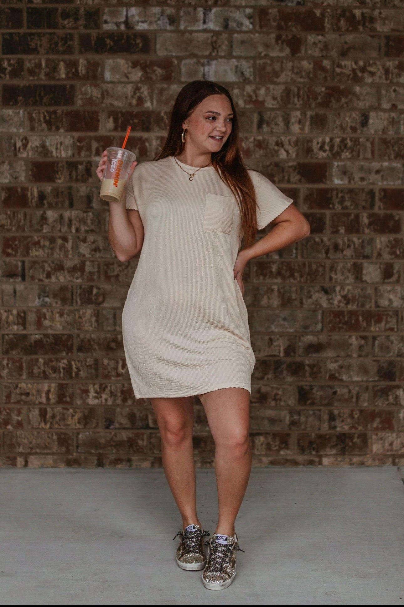 Tan T-Shirt Dress